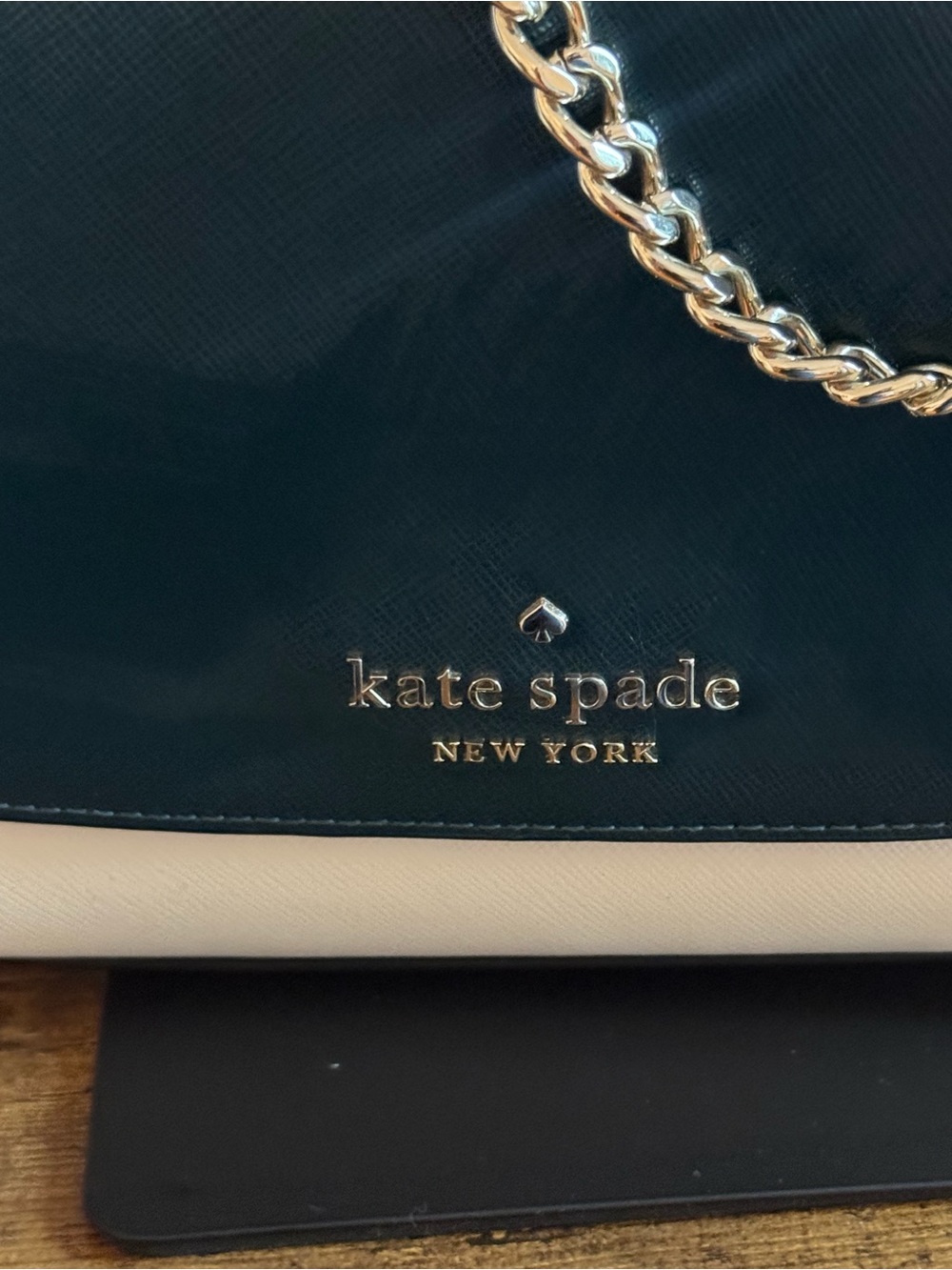 kate spade Two-Tone Dark Teal and Cream Crossbody Shoulder Bag - Picture 2 of 5